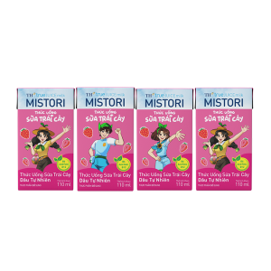 Thức Uống Sữa Trái Cây Dâu Tự Nhiên TH true JUICE milk MISTORI 110 ml