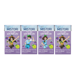 Thức Uống Sữa Trái Cây Nho Tự Nhiên TH true JUICE milk MISTORI 110 ml