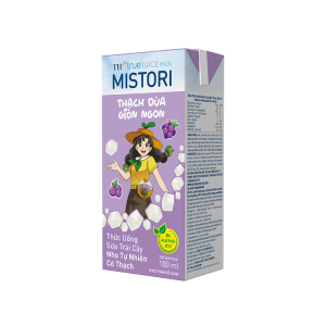 Thức uống Sữa Trái Cây Nho Tự Nhiên Có Thạch TH true JUICE milk MISTORI 180 ml
