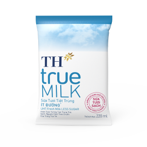 Sữa Tươi Sạch Ít Đường Trong Bịch Giấy 220 ml